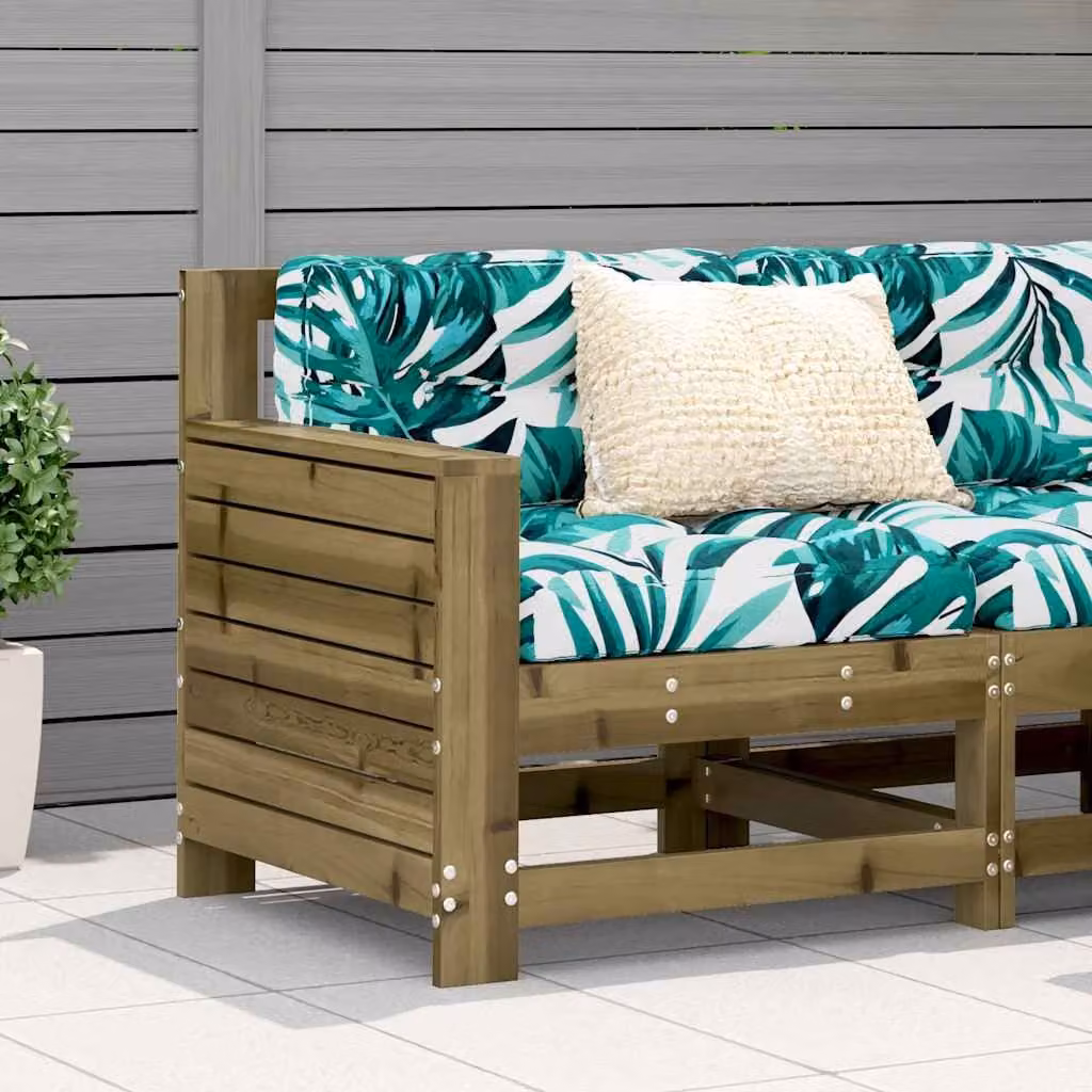 Divano da giardino senza braccioli vidaXL in pino impregnato L: 69 cm, P: 62 cm, H: 70,5 cm