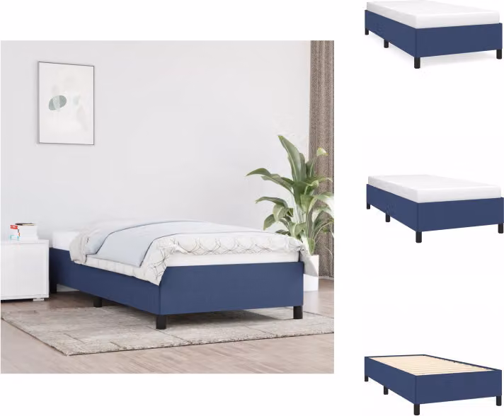 vidaXL Struttura letto blu 90x200 cm in tessuto - Letti e strutture letto