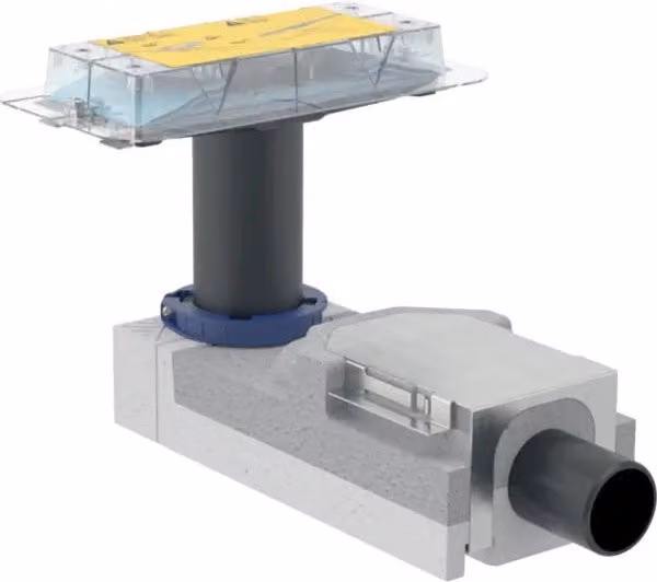 Sifone per canalina doccia Cleanline Geberit per massetto, colore grigio, H: 90,22 cm