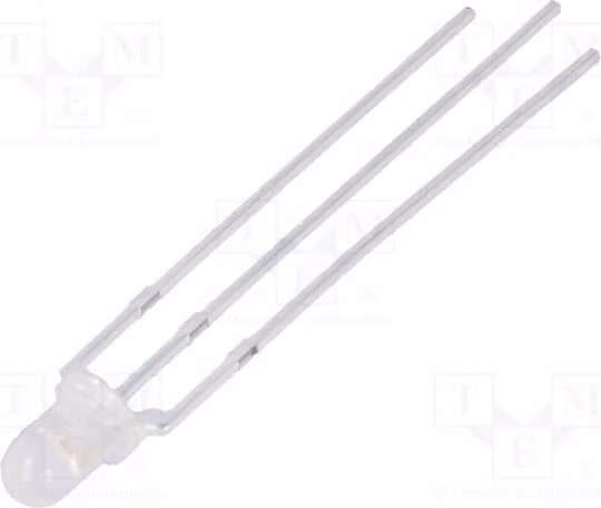 5 LED, 30°, rot/giallo-verde, bicolore, 150 mcd, 150 mcd, 3 mm, catodo, modello FYL-3019RGW1A-CC, LE