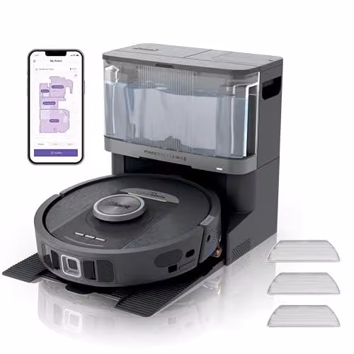 Shark PowerDetect NeverTouch Pro, Robot Aspirapolvere Lavapavimenti, Nero