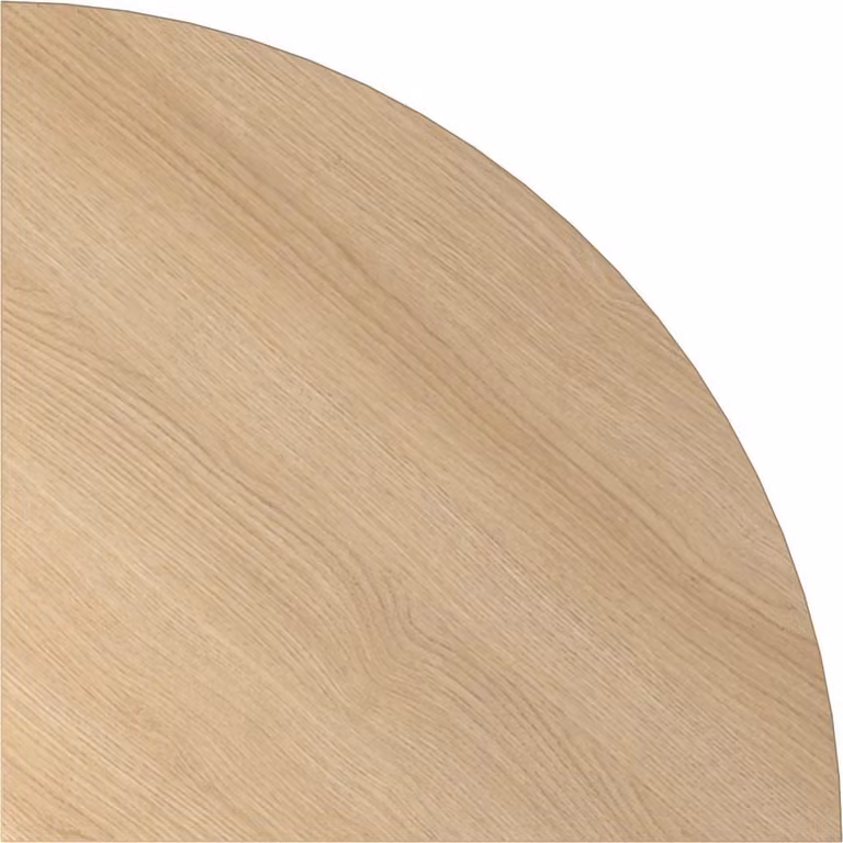 Quarto cerchio di 80x80 cm con foro per sistema, finitura noce