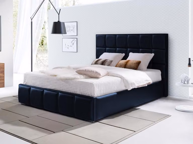 Samt Bett Polster Design Luxus Doppel Hotel Schlaf Zimmer Betten Chesterfield