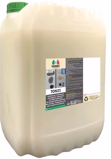 Trattamento idrorepellente antimacchia per cotto e pietre TON25 Marbec a base acquosa, 20 l – 1