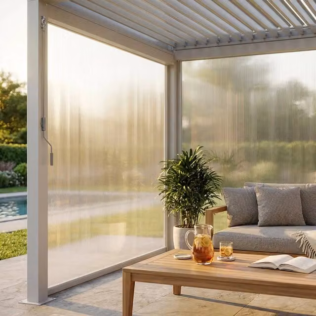 Laterale per pergola biocliamatica in PVC - TONY