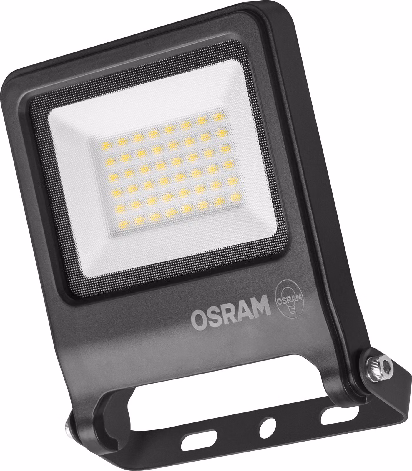 OSRAM ENDURA FLOOD PC, faretto LED da 30W, luce calda (3000K), 3000 lumen, grado di protezione IP65, angolo di illuminazione di 110°, 100 lm/W, colore grigio