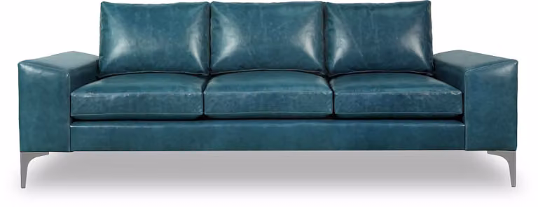 XXL Sofa 3 Sitzer Couch Wohnzimmer Polster Sitz Garnitur Leder Türkis