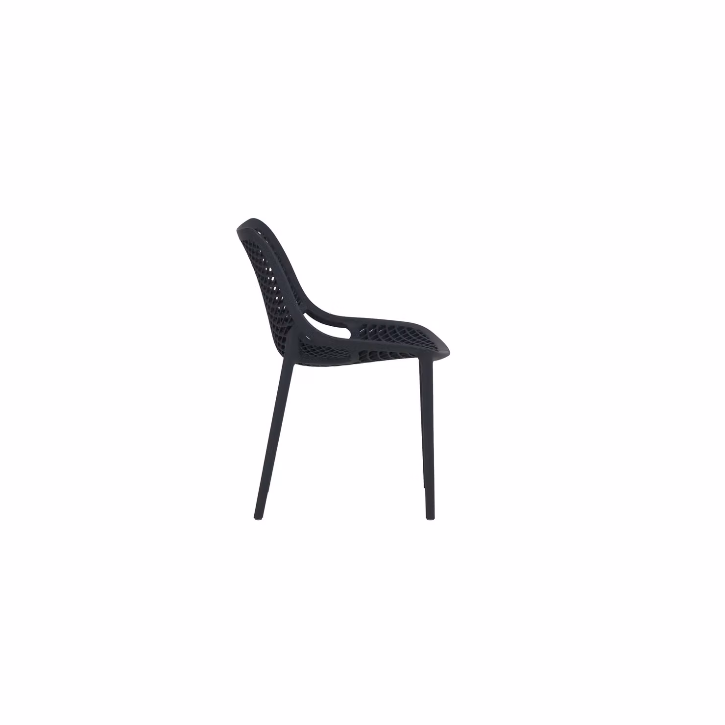 Set di 4 sedie design impilabili in polipropilene e fibra di vetro Mobili 2G colore antracite L: 50 cm, P: 60 cm, H: 82 cm – 5