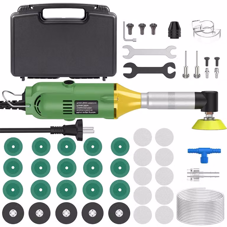 Utensile abrasivo per Vetroceramica - Smerigliatrice angolare elettrica - 350 W - 15.000 giri/min - 6 velocità - 220 V - Per levigatura e lucidatura