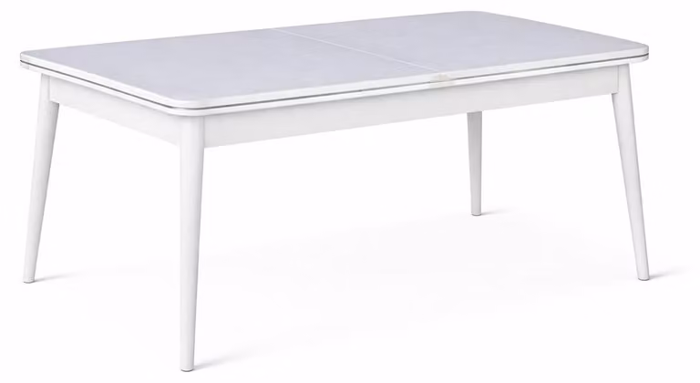 Tavolo, stile moderno, colore bianco, comodo, nuovo, per la sala da pranzo, confortevole, rettangolare