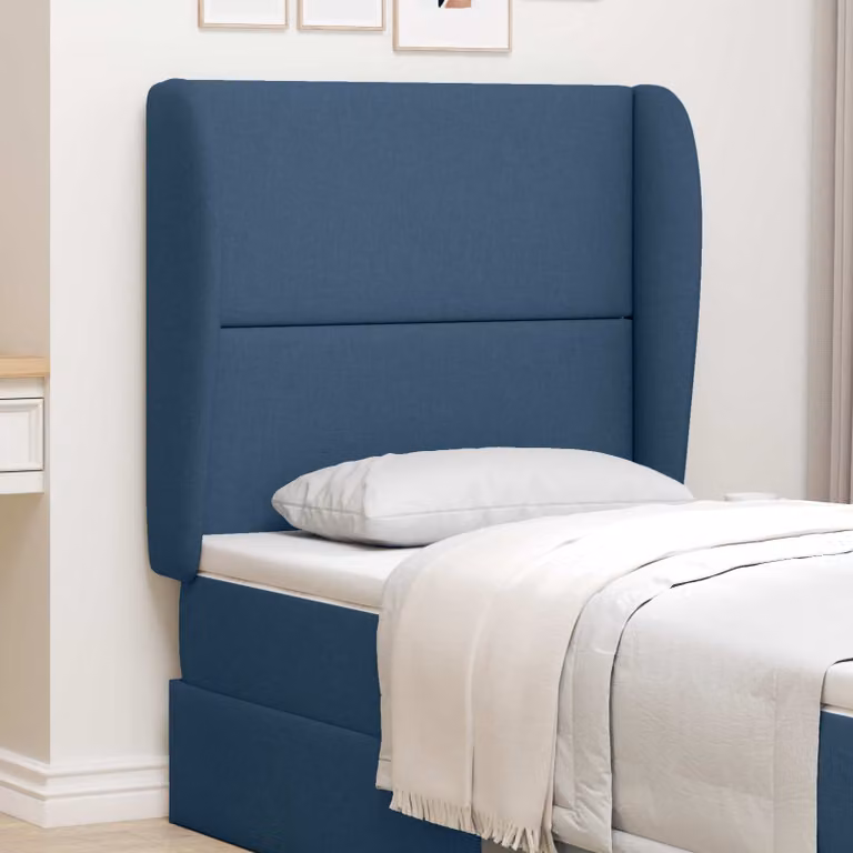 Testata del letto imbottita vidaXL in tessuto blu L: 80 cm, P: 23 cm, H: 6 cm
