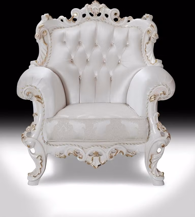 Chesterfield Design Sessel Polster Luxus Textil Couchen 1 Sitzer Königlicher