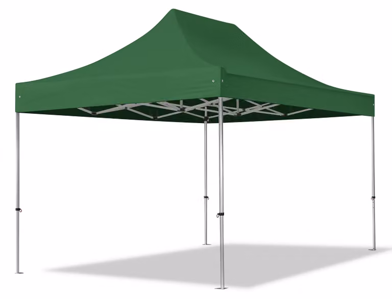 TOOLPORT 3x4,5m gazebo pieghevole PES, PROFESSIONAL alluminio, verde scuro