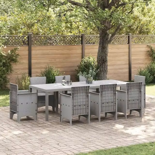Tavolo da Giardino Grigio chiaro 250 x 100 x 73 cm polyrattan 3378519