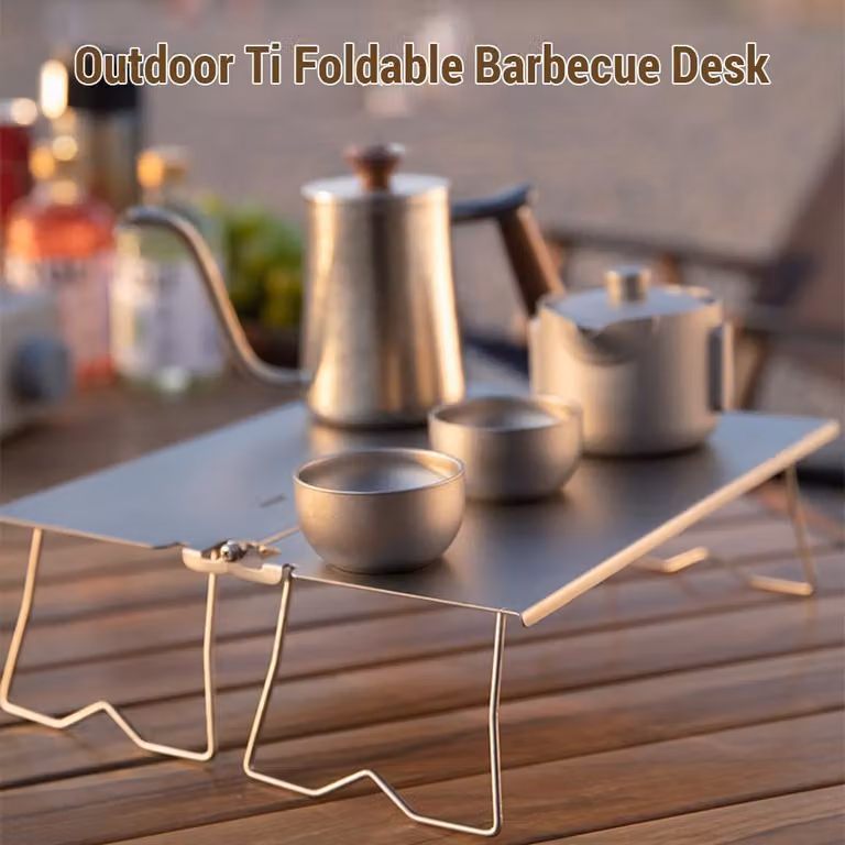 Ti BBQ Tavolo pieghevole per barbecue da campo, tavolo da barbecue da campeggio per picnic all'aperto viaggi zaino in spalla