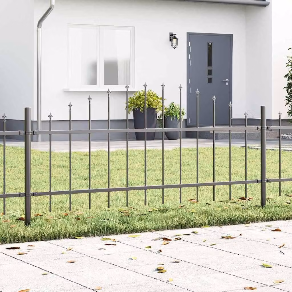 Maison Exclusive - Recinzione per giardino WOERDEN, 7 pezzi, 170 x 115 cm, grigio