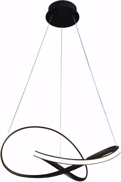 Lampadario sospeso LED Milagro Cappio nero Ø60 cm, 36W, 4000K