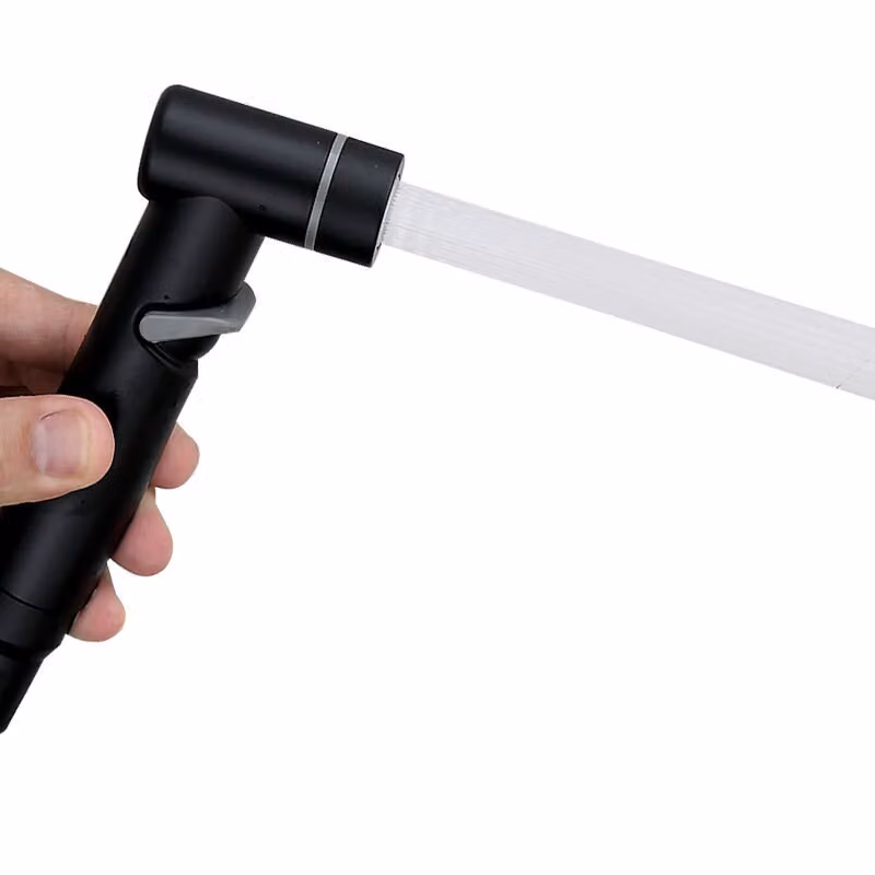 INF Spruzzatore per bidet portatile per WC - Attacco per bidet per WC Nero