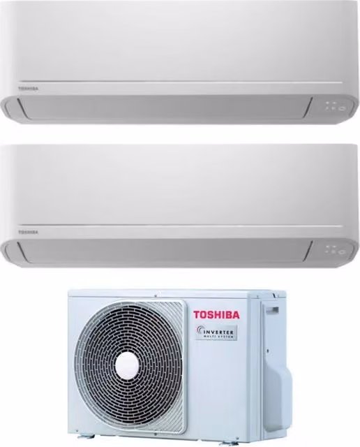 Condizionatore Dual Split Toshiba Seiya 10+10 (9+9) Bianco con Wi-Fi e Integrazione Smart Home Classe Energetica A++