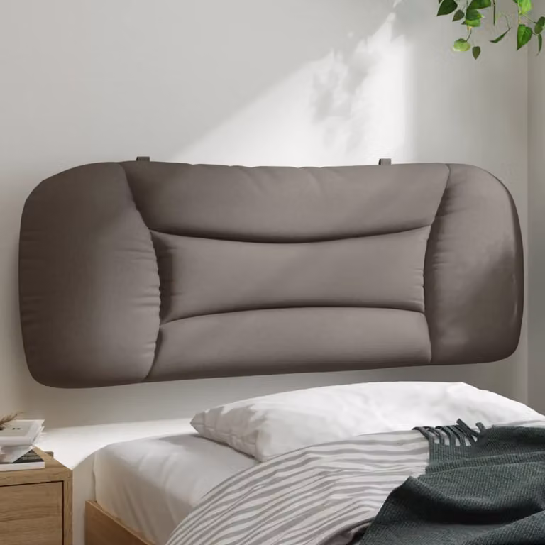 Cuscino Testiera vidaXL Hvar in Tessuto, Colore Tortora/Beige/Grigio, L: 100 cm