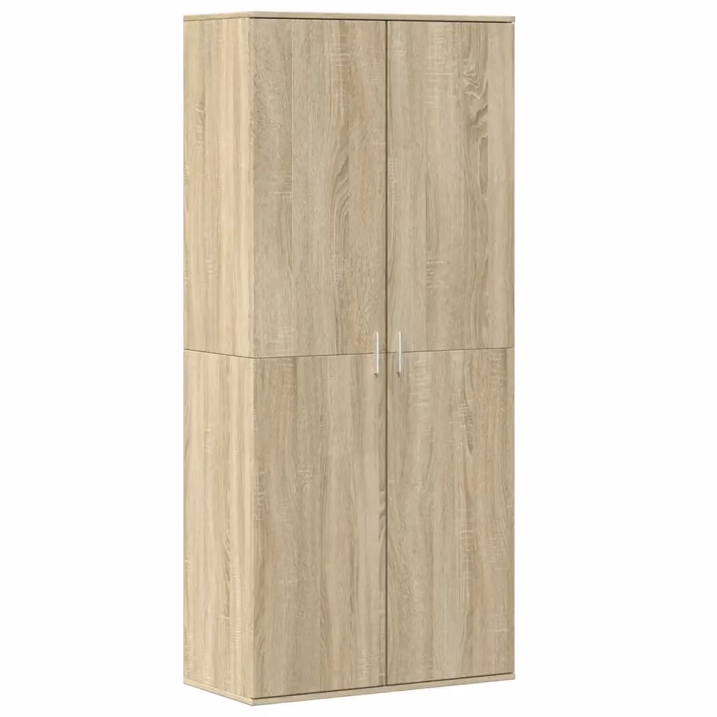 Scarpiera moderna vidaXL in legno color rovere, L: 80 cm, P: 39 cm, H: 178 cm – 2