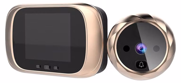 Spioncino digitale con videocamera e campanello, schermo LCD da 2,8 pollici, visione notturna, scatto foto, sorveglianza per la sicurezza domestica