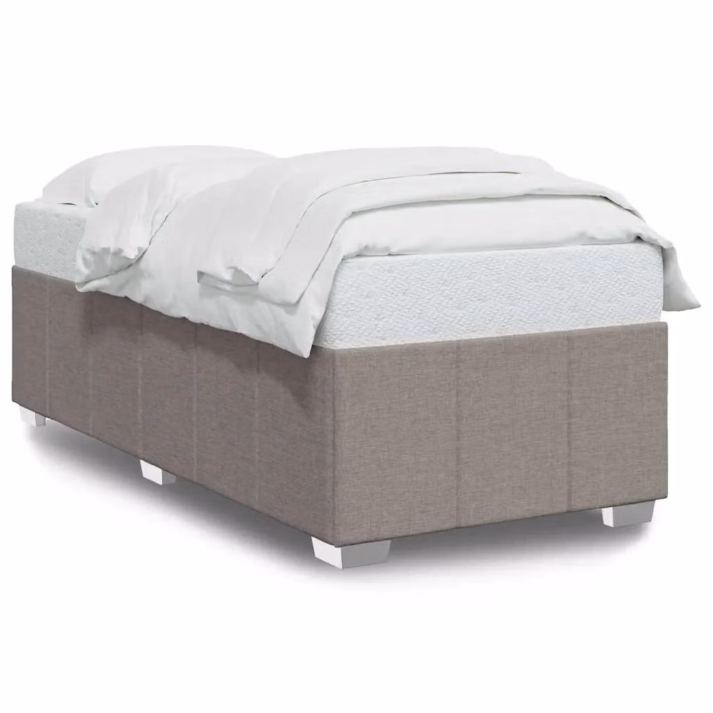 Giroletto vidaXL in tessuto beige e grigio senza materasso L/P: 100 x 200 cm – 2