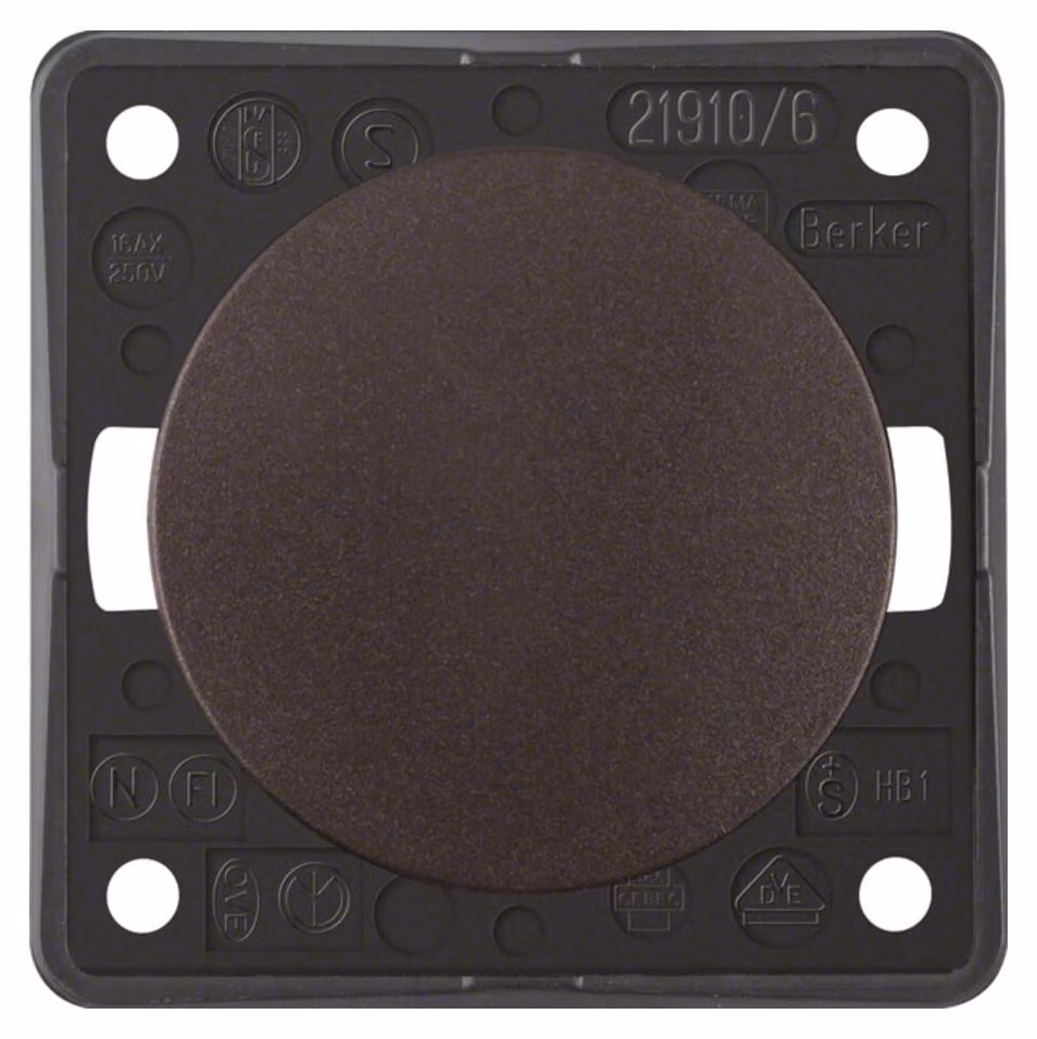 Berker 936562501 Interruttore a bilanciere marrone, opaco Integro Flow/Pure