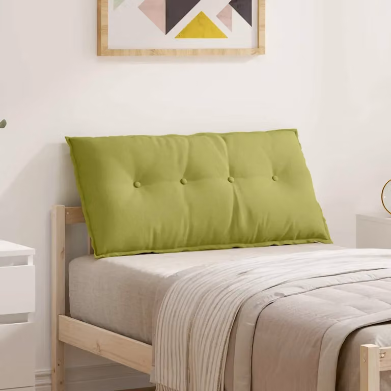 Cuscino per schiena vidaXL verde chiaro con rivestimento rimovibile in poliestere L/P/H: 100 x 19 x 50 cm