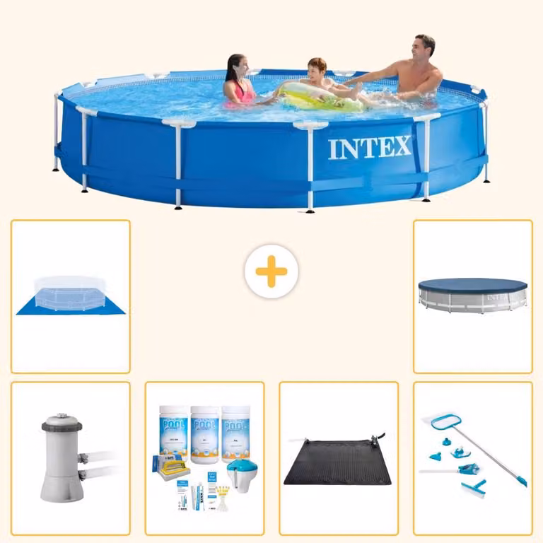 Piscina autoportante rettangolare - 366x76 cm - 7 pezzi - Modello S20468