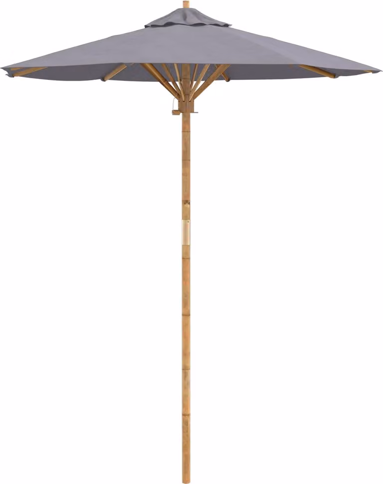 Ombrello da giardino Grigio scuro Ø 180 x 230 cm Bambù