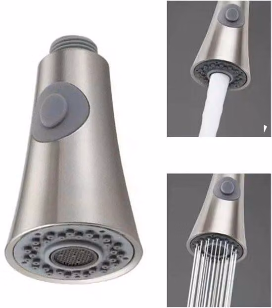 Testina di spruzzo di ricambio per rubinetto da cucina, G1/2; testina di spruzzo da cucina per rubinetto estraibile, rubinetti da cucina, testina di spruzzo estraibile, per bagno (lucida)