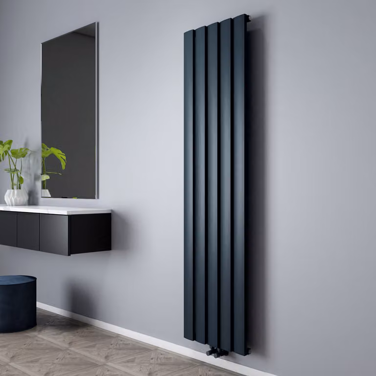 Radiatore di Design Verticale in Alluminio - Antracite - 1800mm x 470mm - Aris