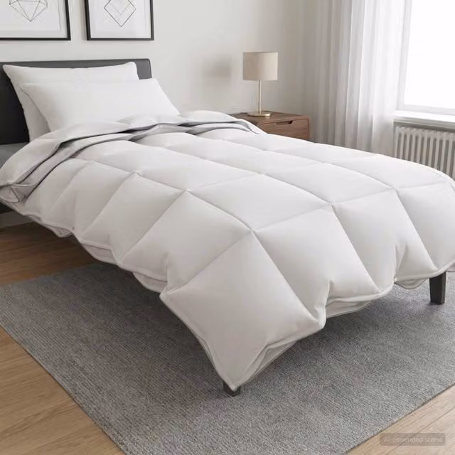 Set di 3 piumoni vidaXL in bambù bianco per tutte le stagioni, L/P: 155 x 220 cm
