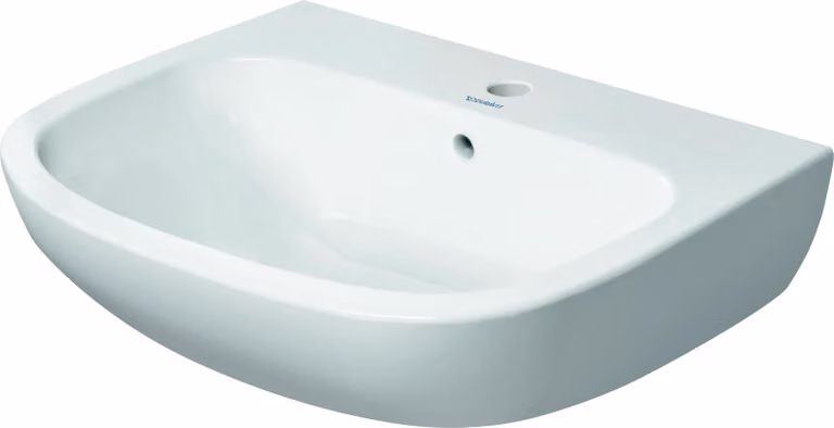 Duravit D-Code, lavabo, bianco, lucido, 600 mm, 23106000002, 1 pz.