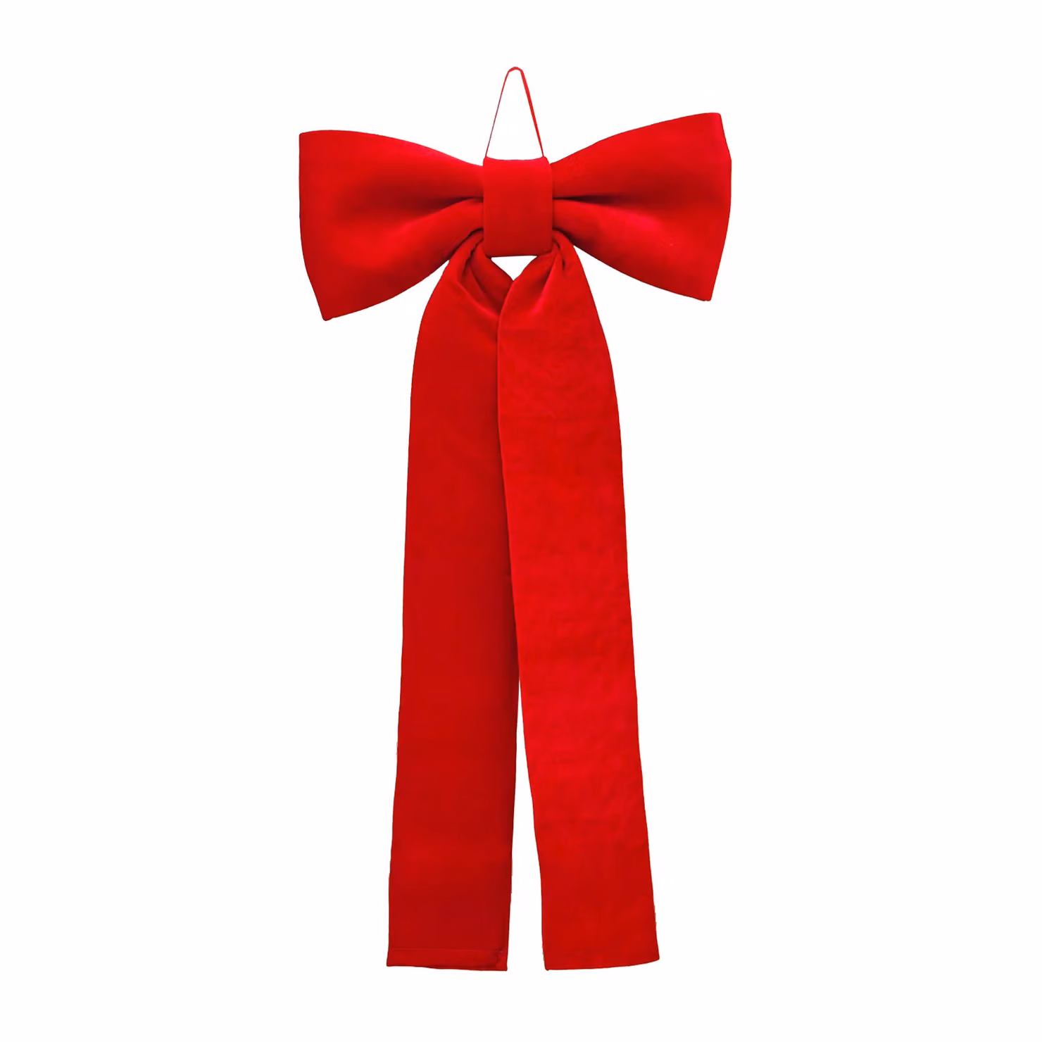 Fiocco Natalizio Rosso Effetto Velluto da Appendere VESTIAMO CASA Altezza: 200 cm – 1