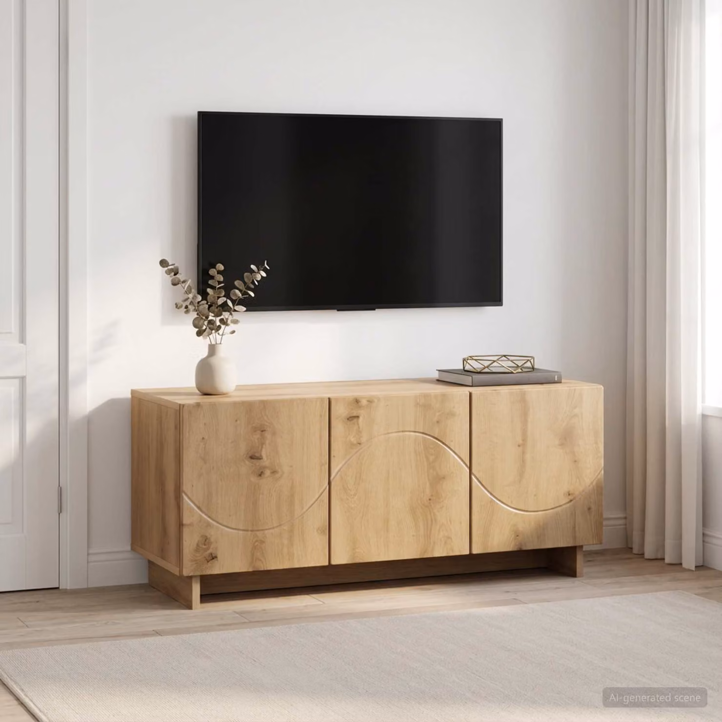 vidaXL Supporto TV Moderno in Legno Rovere Marrone L 90 x P 34.5 x H 40 cm