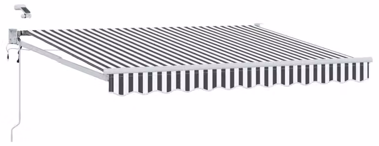 Tettuccio Elettrico Retrattile Antracite e Bianco 3,5 x 2 m