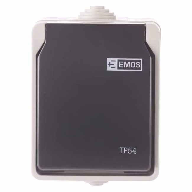Presa a muro, grigio-nero, IP54 71034