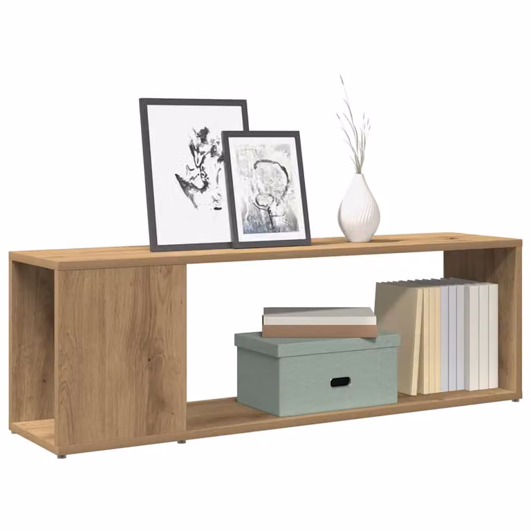 Mobile TV vidaXL in legno multistrato e MDF, colore marrone, L 100 cm x P 24 cm x H 32 cm
