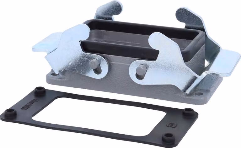 HARTING Han 10B Custodia aggiuntiva con 2 staffe trasversali 2 staffe di sicurezza in metallo - 1 pezzo