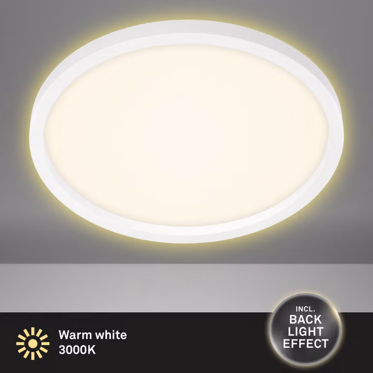 Lampada da soffitto a LED con effetto retroilluminazione 22 W bianca Ø42,5 cm Briloner