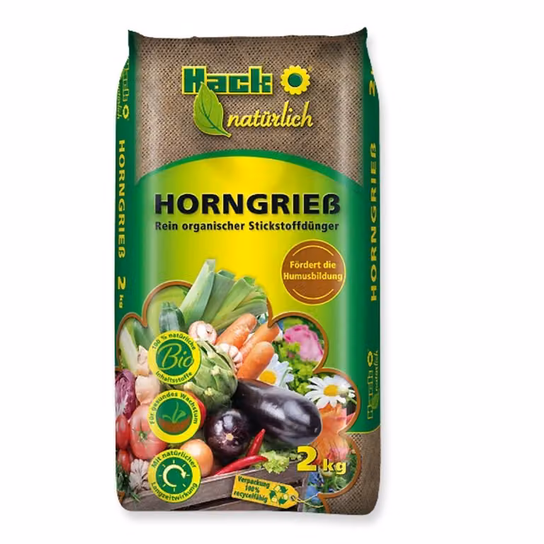 Hack Fertilizzante universale Horngrieß: fertilizzante azotato puramente organico, 2 kg