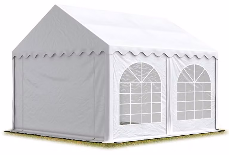 TOOLPORT 3x5 mTendone per feste PREMIUM PVC bianco 100% impermeabile Tendone da esterno Tenda party