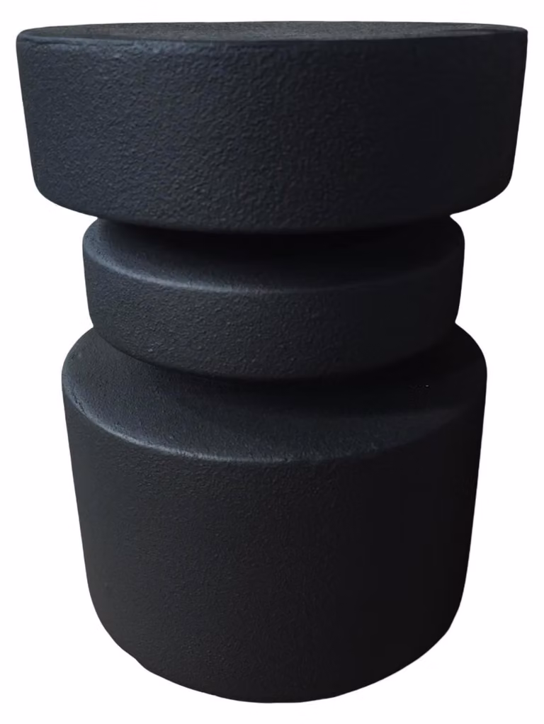 Tavolino Rebecca Mobili Korben 46x35x35 cm MGO Nero Moderno
