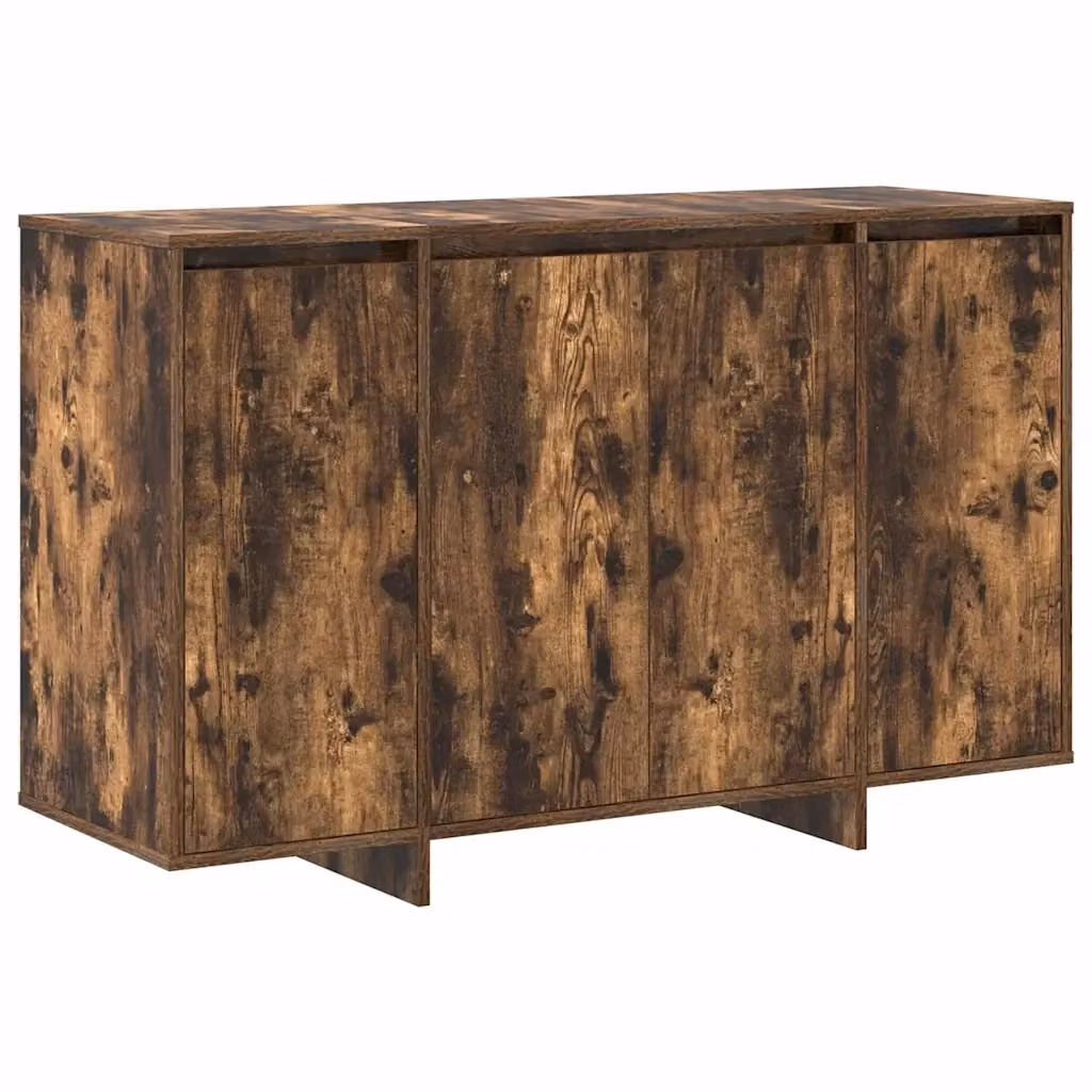 Credenza moderna vidaXL in legno MDF color rovere fumé L: 120 cm, P: 41 cm, H: 75 cm – 2
