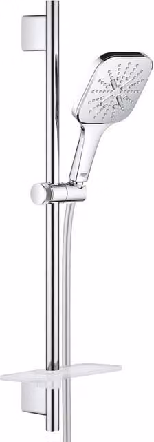 Doucheset con rubinetto a mano e doccetta - 3 getti - maniglione 60 cm e tubo doccia - cromato 26583000