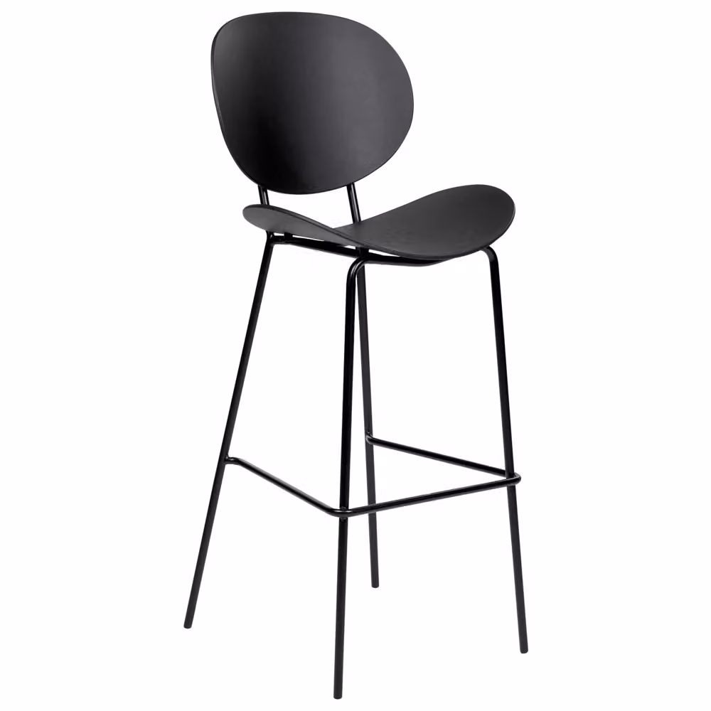 Set di 2 sedie da pranzo BELIANI in ecopelle nera e metallo con stile moderno per soggiorno e cucina – 2