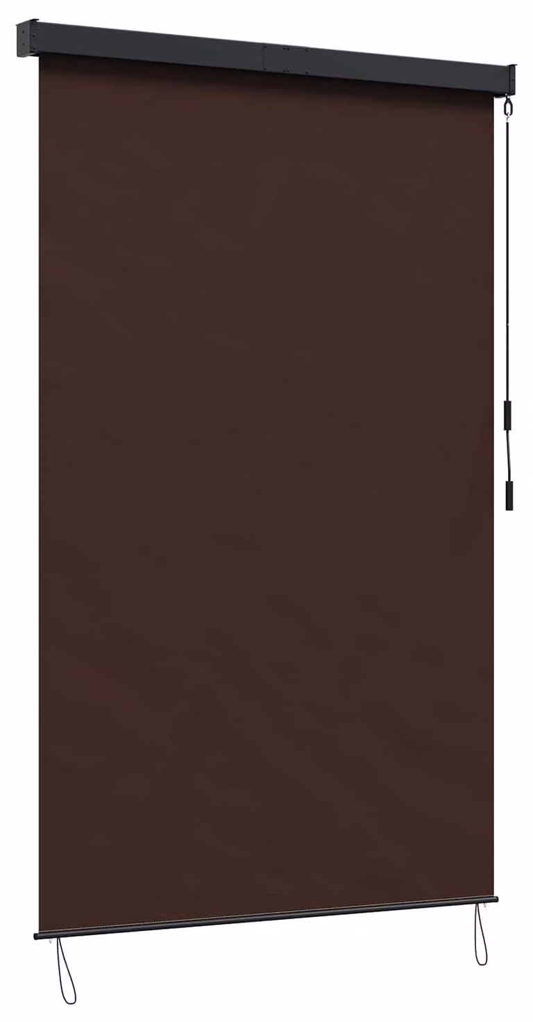 Tenda a rullo Marrone 160 x 250 cm Tessuto e Alluminio