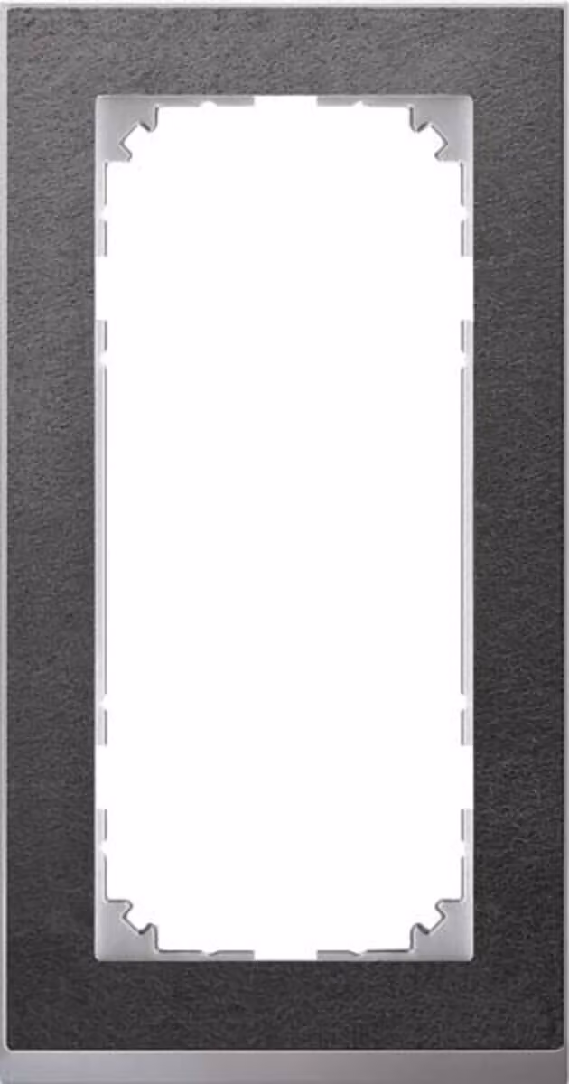 Cornice M-Pure Decor, doppia senza traversa centrale, ardesia/alluminio